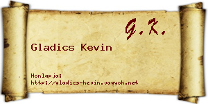 Gladics Kevin névjegykártya